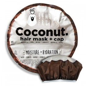 BEAR FRUITS Coconut Hair Mask + Cap Μάσκα Μαλλιών Καρύδα για Ενυδάτωση & Ενδυνάμωση 20ml & 1 Σκουφάκι