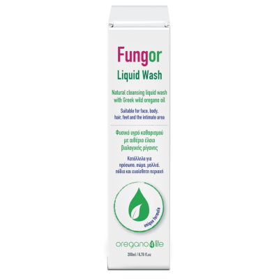 OREGANO 4 LIFE Fungor Liquid Wash Φυσικό Υγρό Καθαρισμού με Αιθέριο Έλαιο Βιολογικά Καλλιεργούμενης Άγριας Ελληνικής Ρίγανης για Πρόσωπο , Μαλλιά και Σώμα 200ml