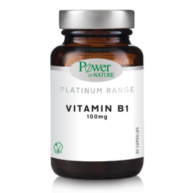 POWER HEALTH Power of Nature Platinum Range Vitamin B1 100mg Συμπλήρωμα Διατροφής Βιταμίνη B 30 Κάψουλες