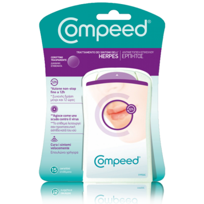 COMPEED Διαφανές Επίθεμα Αντιμετώπισης Επιχείλιου Έρπητος 15τμχ
