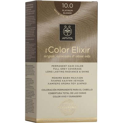 APIVITA My Color Elixir Μόνιμη Βαφή Μαλλιών με 3 Πολύτιμα Έλαια Argan , Αβοκάντο & Ελιάς Απόχρωση Κατάξανθο 10.0