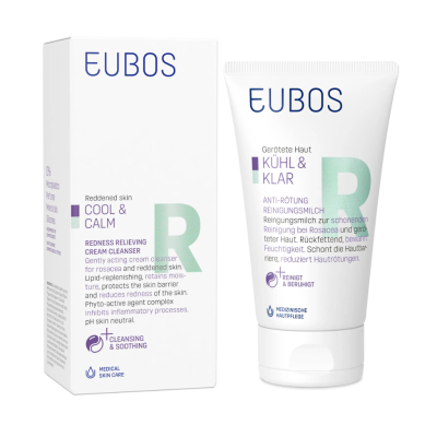 EUBOS Cool & Calm Redness Relieving Cream Cleanser Καταπραυντικό Γαλάκτωμα Καθαρισμού Κατά της Ερυθρότητας 150ml