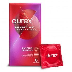 DUREX Sensitive Extra Lube Προφυλακτικά  6τμχ