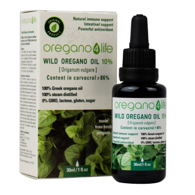 OREGANO 4 LIFE Wild Oregano Oil 10% Συμπλήρωμα Διατροφής με Φρέσκια Ελληνική Ρίγανη 30ml