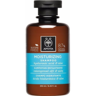 APIVITA Moisturizing Shampoo Σαμπουάν Ενυδάτωσης με Υαλουρονικό Οξύ & Αλόη 250ml