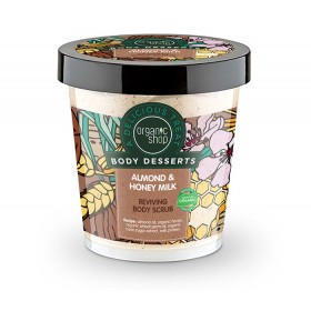 ORGANIC SHOP Body Desserts Almond & Honey Milk Αναζωογονητικό Απολεπιστικό Σώματος Αμύγδαλο & Μέλι Γάλα 450ml