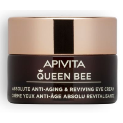 APIVITA Queen Bee Κρέμα Ματιών Απόλυτης Αντιγήρανσης & Αναγέννησης με Βασιλικό Πολτό Ελεγχόμενης Αποδέσμευσης 15ml