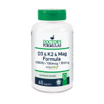 DOCTOR'S FORMULAS Vitamin D3 1000IU & K2100mcg & Mag Formula 100mg Συμπλήρωμα Διατροφής που Συμβάλει στη Φυσιολογική Λειτουργία του Νευρικού & Μυικού Συστήματος 60 Κάψουλες