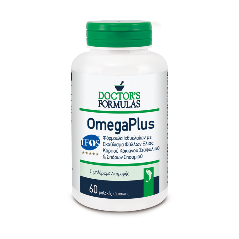 DOCTOR'S FORMULAS Omega Plus Συμπλήρωμα Διατροφής με Φόρμουλα Ιχθυέλαιων 60 Μαλακές Κάψουλες