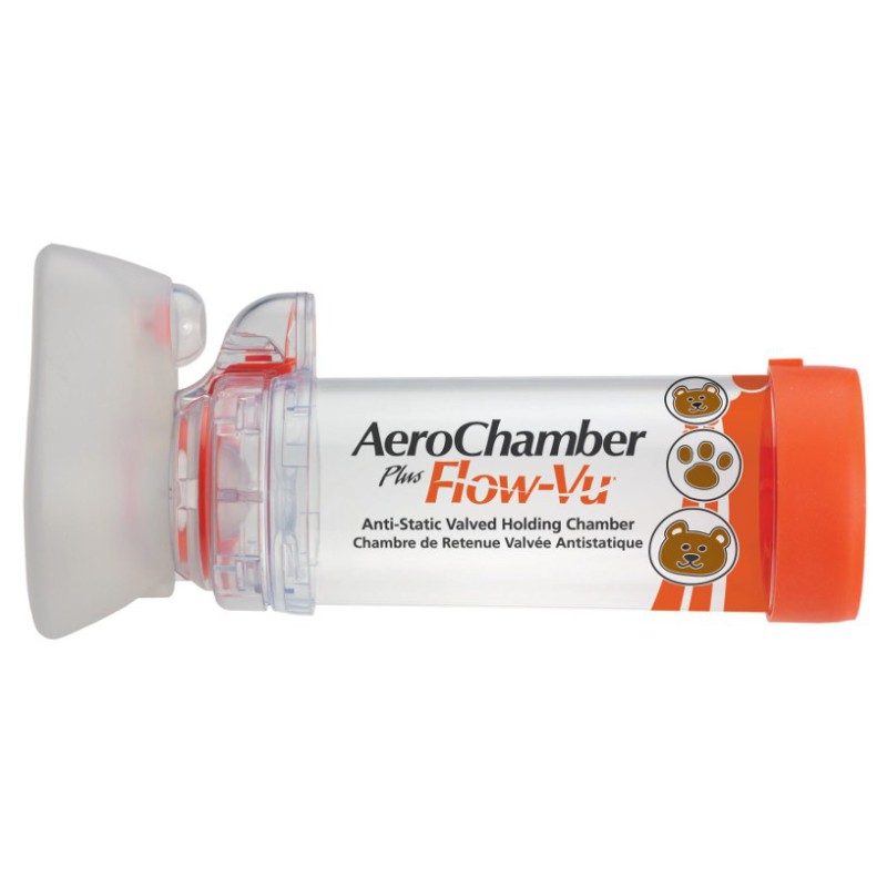 AEROCHAMBER Plus Flow-Vu Αεροθάλαμος Εισπνοών για Βρέφη 0-18 Μηνών Μικρή Μάσκα 1τμχ