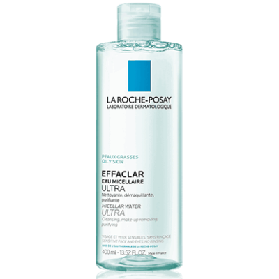 LA ROCHE POSAY Effaclar Micellar Water Ultra Απαλό Ντεμακιγιάζ για Λιπαρό Δέρμα 400ml