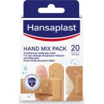 HANSAPLAST Hand Mix Pack Αδιάβροχα Αυτοκόλλητα Επιθέματα για την Κάλυψη Διαφόρων Πληγών στα Δάχτυλα 20 Τεμαχία