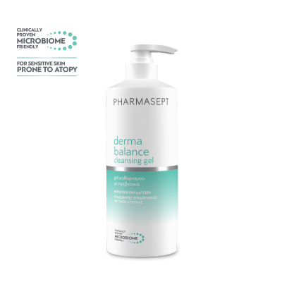PHARMASEPT Derma Balance Cleansing Gel Ενυδατικό Τζέλ Καθαρισμού για Πρόσωπο και Σώμα Ιδανικό για Ξηρές και Ευαίσθητες Επιδερμίδες με Τάση Ατοπίας 500ml