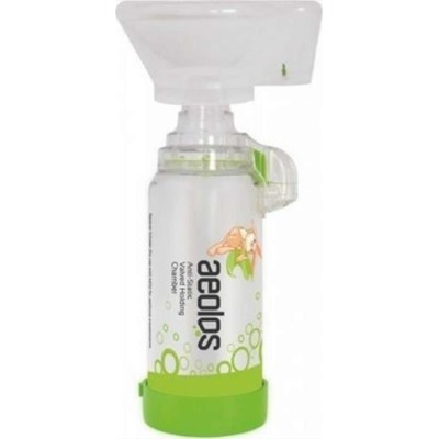 AEOLOS Anti-Static Valved Holding Chamber Βρεφικός Αεροθάλαμος Εισπνοών Μέγεθος Medium 1-6 χρονών 1τμχ