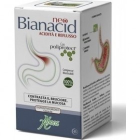 ABOCA Bianacid Ανακουφίζει από την καούρα Προστατεύει το στομάχι 100% φυσικό προϊόν 45 μασώμενα δισκία