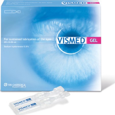 VISMED Gel Οφθαλμικες Λιπαντικες  Σταγονες 0.3% Υαλουρονικο 20 φιαλιδια x 0.45ml VISMED Gel Οφθαλμικες Λιπαντικες  Σταγονες 0.3% Υαλουρονικο 20 φιαλιδια x 0.45ml