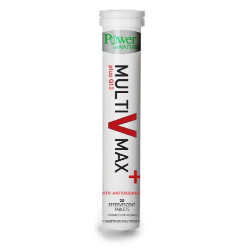 POWER HEALTH Power of Nature Multi V Max Plus Q10 Πολυβιταμινούχο Συμπλήρωμα Διατροφής 20 Αναβράζοντα Δισκία