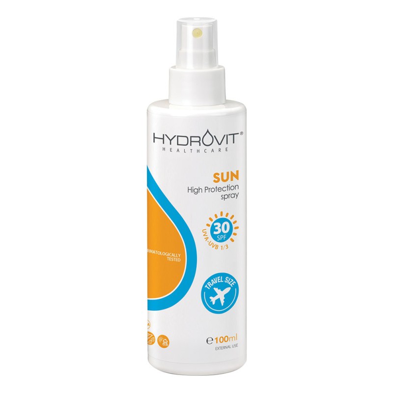 HYDROVIT Travel Size Sun High Protection Face & Body Spray Αντηλιακό Σπρέι Πορσώπου και Σώματος SPF30 100ml