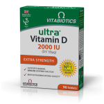 VITABIOTICS Ultra Vitamin D 2000IU Extra Strength Συμπλήρωμα Διατροφής με Βιταμίνη D3 για την Ενίσχυση του Ανοσοποιητικού Συστήματος και των Οστών 96 Ταμπλέτες