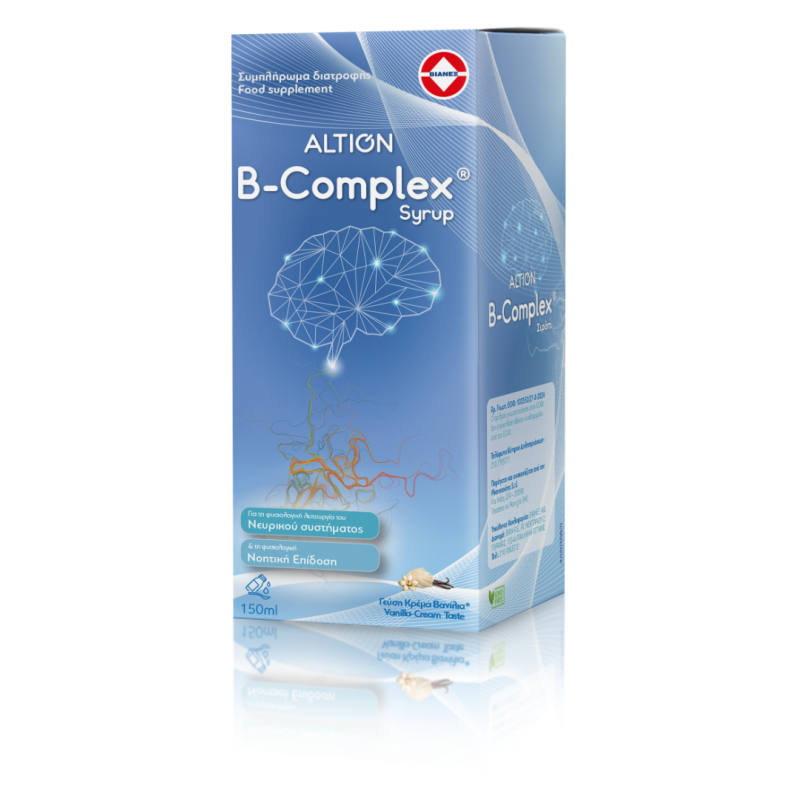 ALTION B-Complex Syrup Συμπλήρωμα Διατροφής με Βιταμίνη B για την Ενίσχυση του Νευρικού Συστήματος 150ml