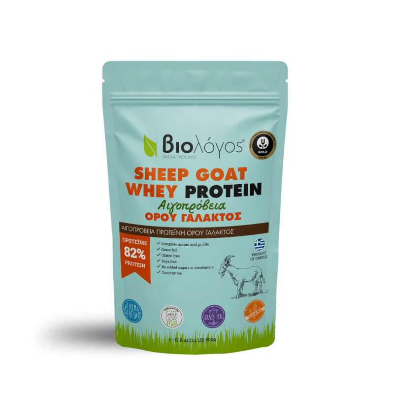 ΒΙΟΛΟΓΟΣ Sheep Goat Whey Protein Αιγοπρόβεια Πρωτείνη Ορού Γάλακτος 82% 500g