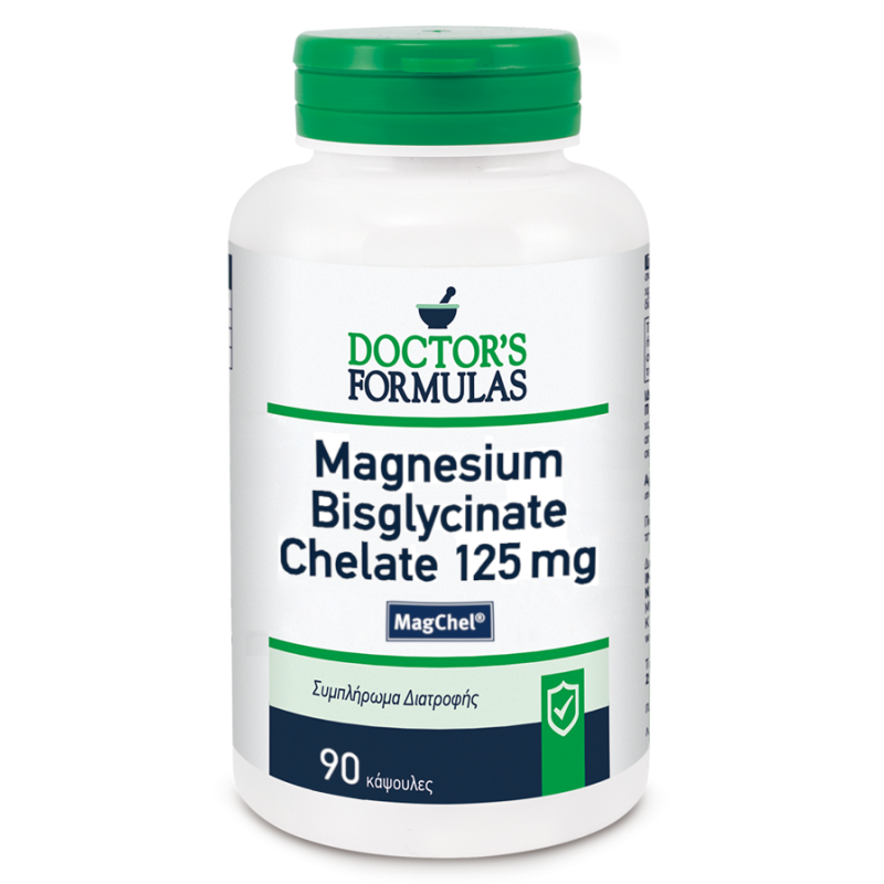 DOCTOR'S FORMULAS Magnesium Bisglycinate Chelate 125mg Συμπλήρωμα Διατροφής με Χηλικό Μαγνήσιο 90 Κάψουλες