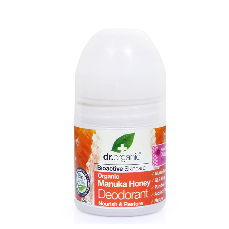 DR. ORGANIC Manuka Honey Deodorant Aποσμητικό σε Mορφή Roll-On με Βιολογικό Μέλι Μανούκα 50ml