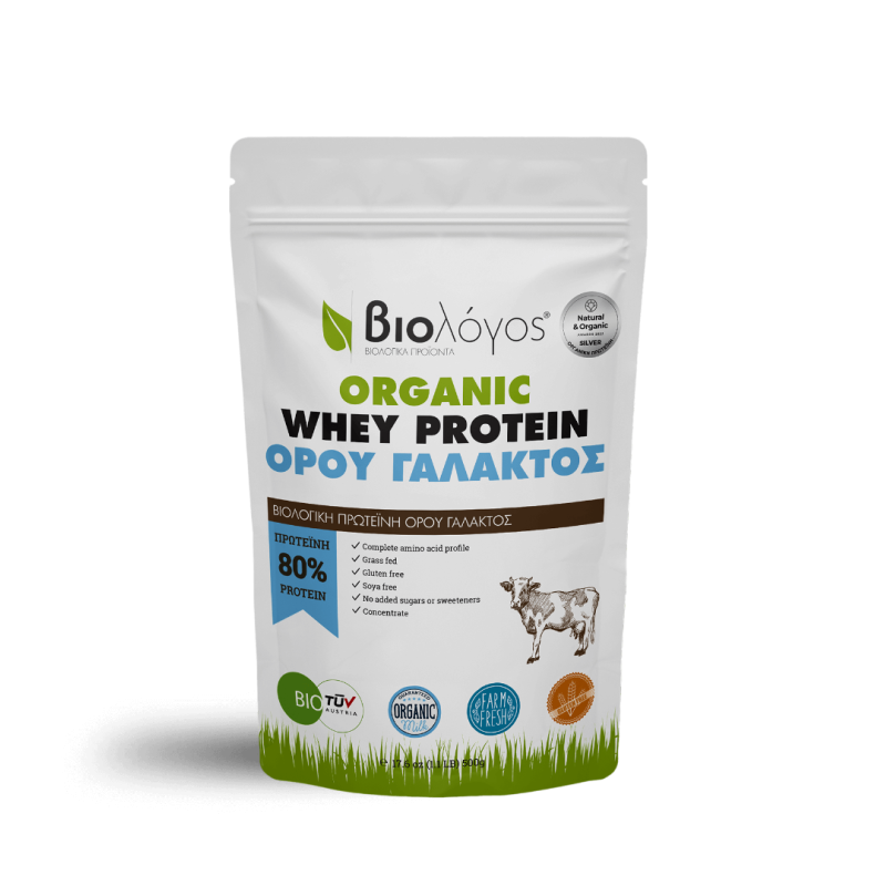 ΒΙΟΛΟΓΟΣ Organic Whey Protein Πρωτείνη Ορού Γάλακτος 80% 500g