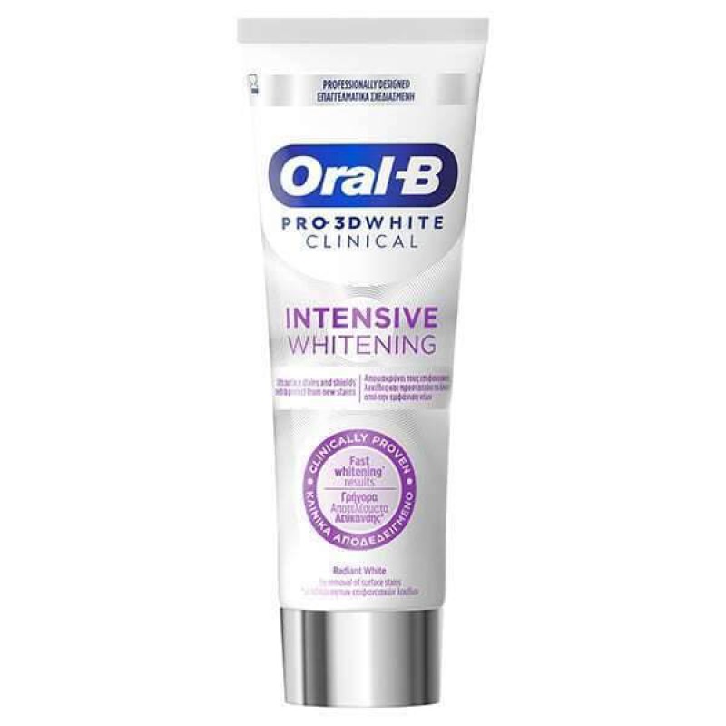 ORAL-B Pro 3D White Clinical Intensive Whitening Οδοντόκρεμα Λεύκανσης 75ml