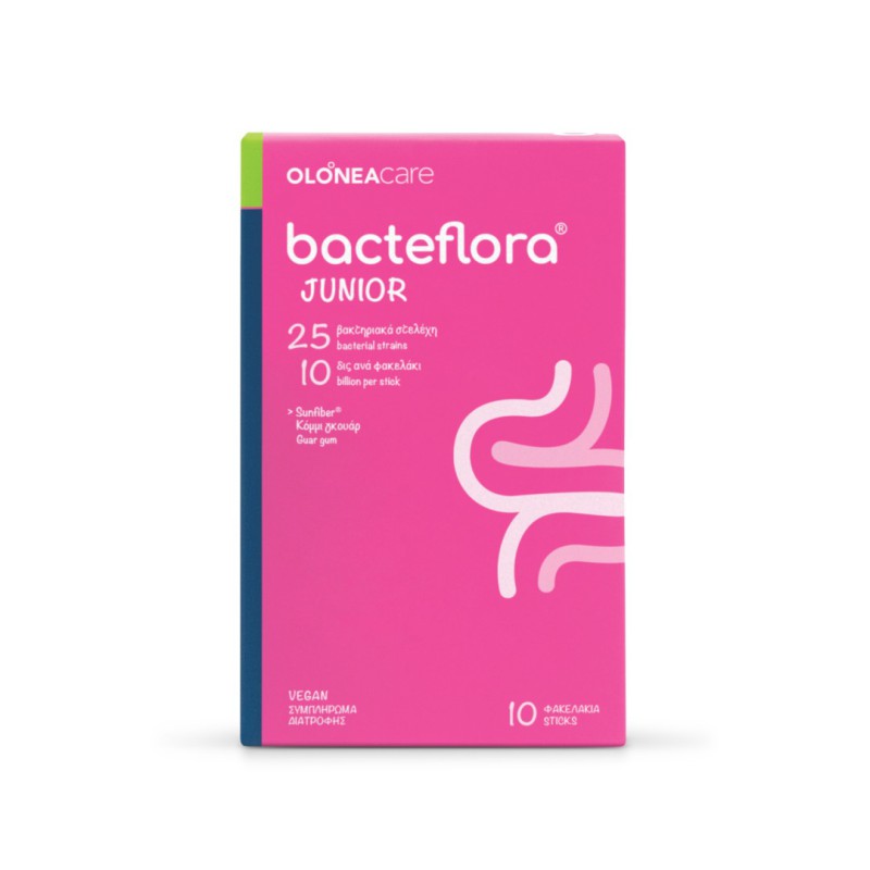 OLONEA Bacteflora Junior Συμπλήρωμα Διατροφής για Παιδιά με Προβιοτικά 10 Φακελάκια