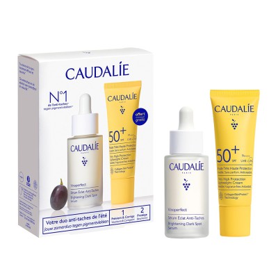CAUDALIE 1+1 Vinoperfect Brightening Dark Spot Serum 30ml & ΔΩΡΟ Very High Protection Ligtweight Cream SPF50+ 20ml