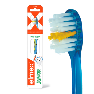 ELMEX Junior Soft Παιδική Οδοντόβουρτσα Κατά της Πλάκας απο 6 Έως 12 Ετών Χρώμα Μπλέ 1τμχ