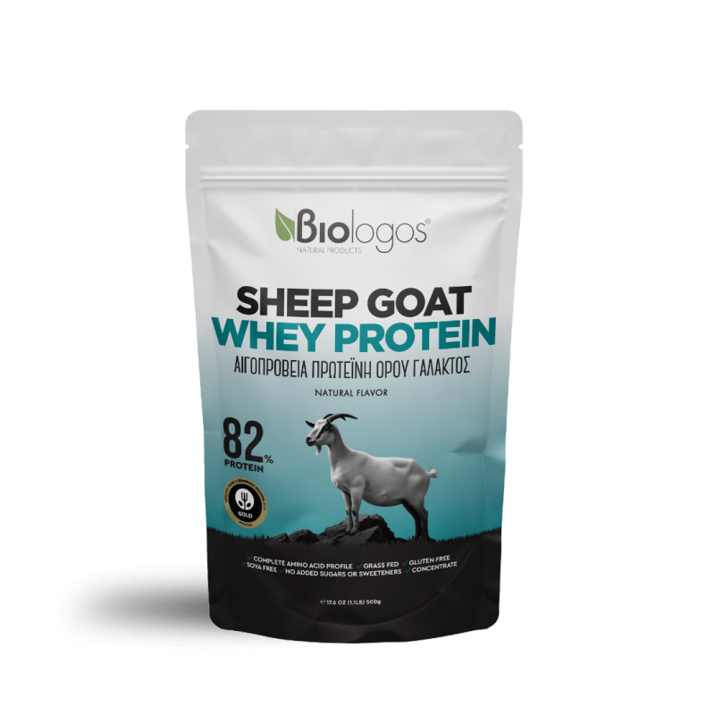 ΒΙΟΛΟΓΟΣ Sheep Goat Whey Protein Αιγοπρόβεια Πρωτείνη Ορού Γάλακτος 82% 500g